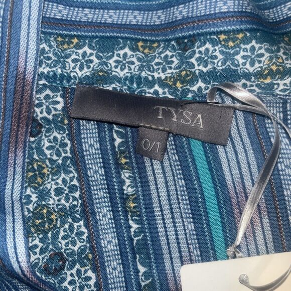 Tysa Designs Rayon Oversized Yoko Kimono In Maldives Print Blue 0 / 1 NWT $ 227 - Picture 5 of 15